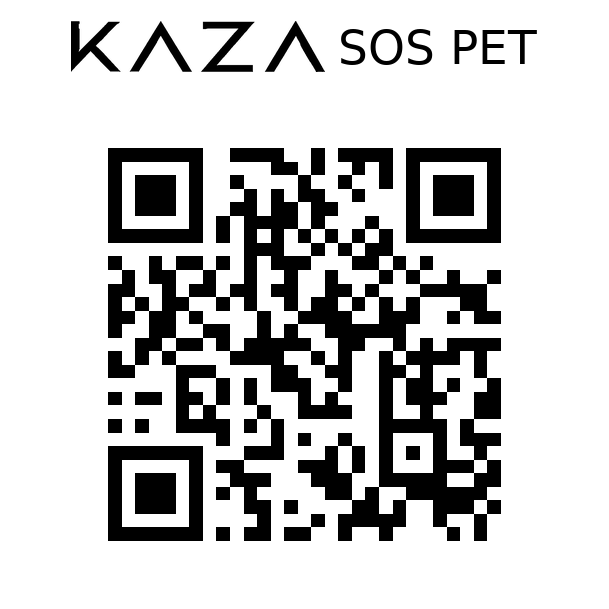 Plaquinha quadrada KAZA SOS PET